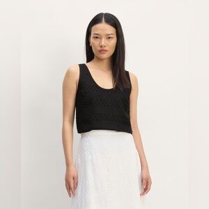 Everlane eyelet linen top, Sz 2